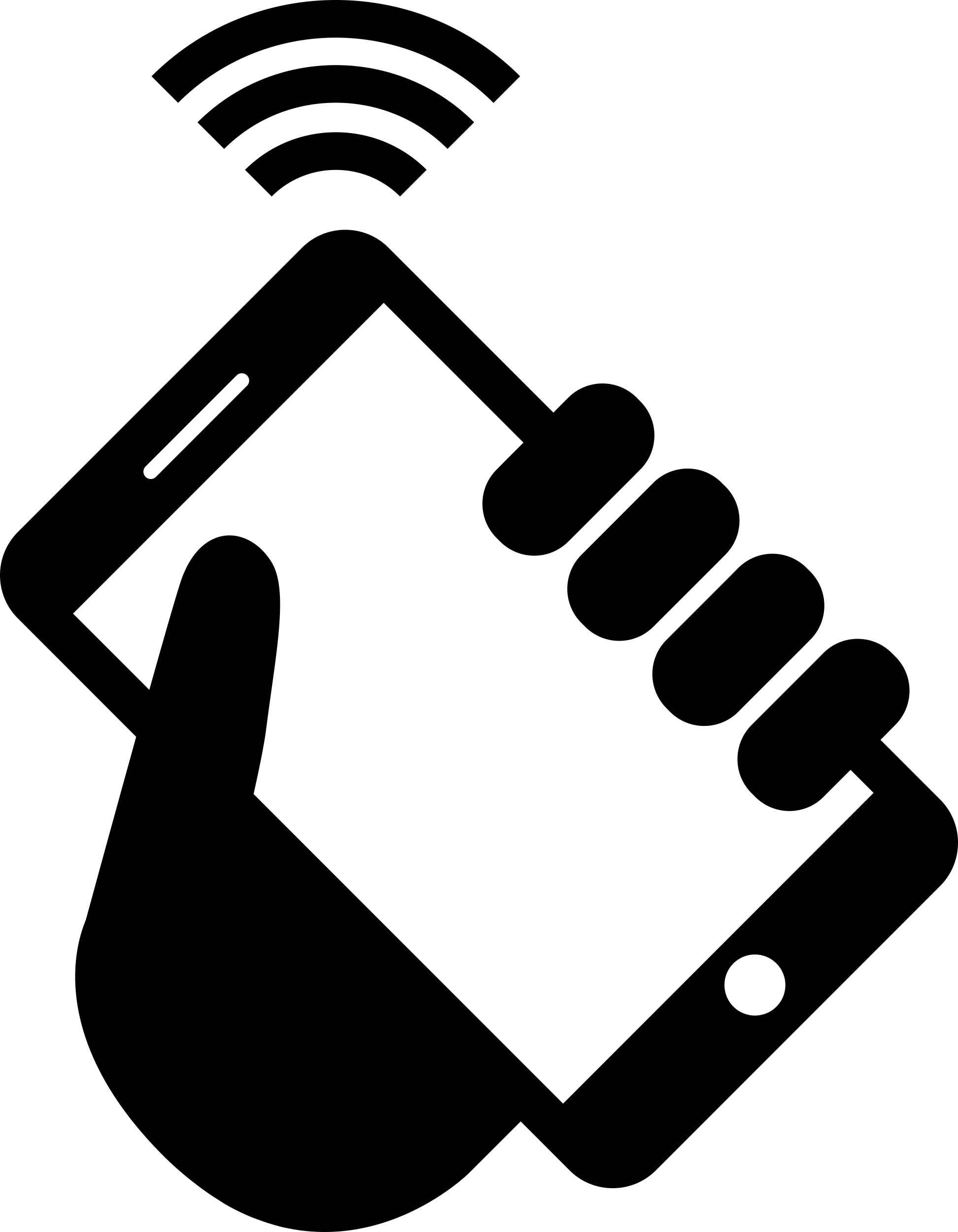 Hand With Smartphone And Wireless Internet Outline Svg Vector Free Vectors